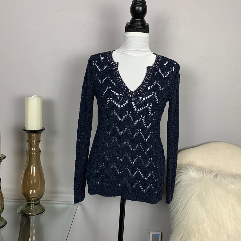 White House Black Market Embellished Sweater Top